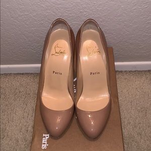 Christian Louboutin Nude Patent Heels